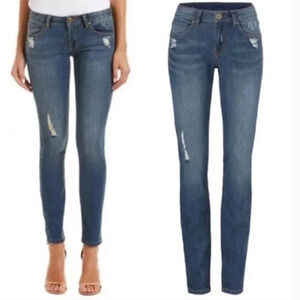 Cabi Distressed Destructed Curvy Skinny Jeans Style 5091 Size 6